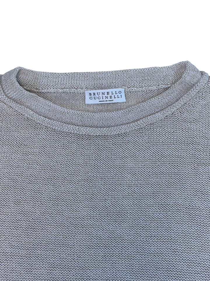 Brunello Cucinelli metallic knit oversized top