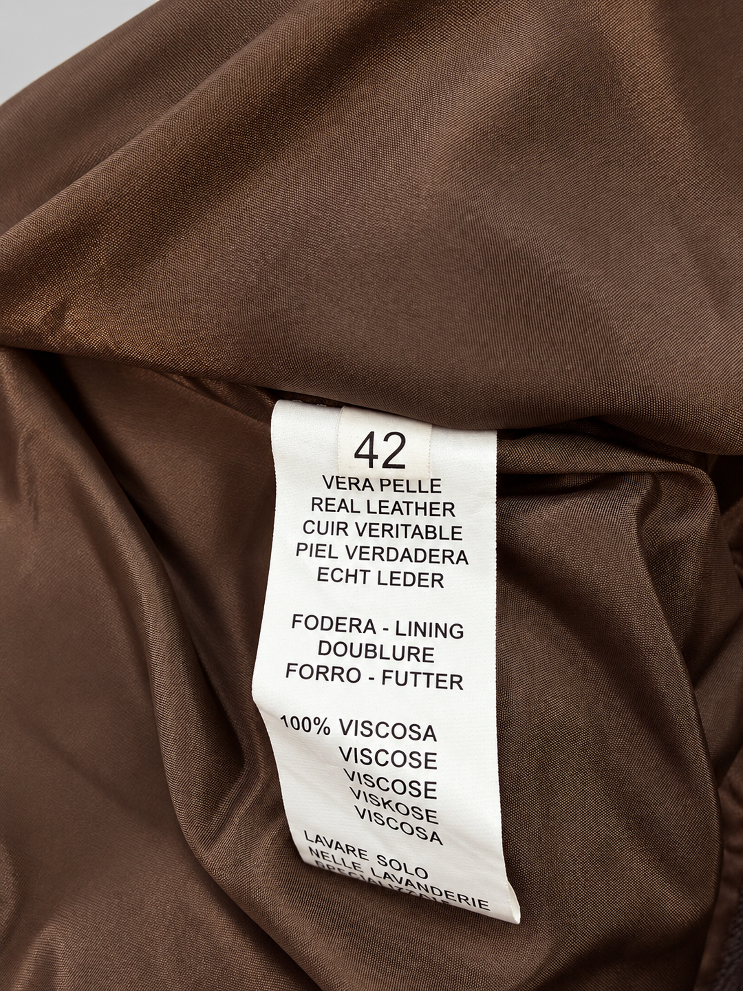 Cristinaeffe brown leather puff-sleeve jacket