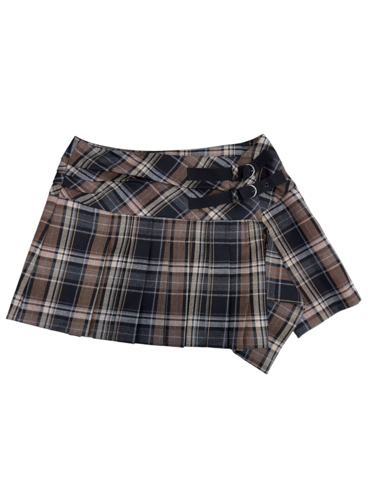 Pinko plaid pleated mini skirt