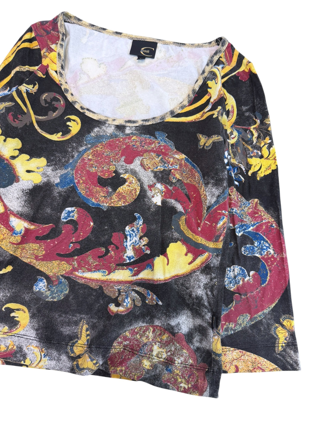 Just Cavalli baroque print long sleeve top