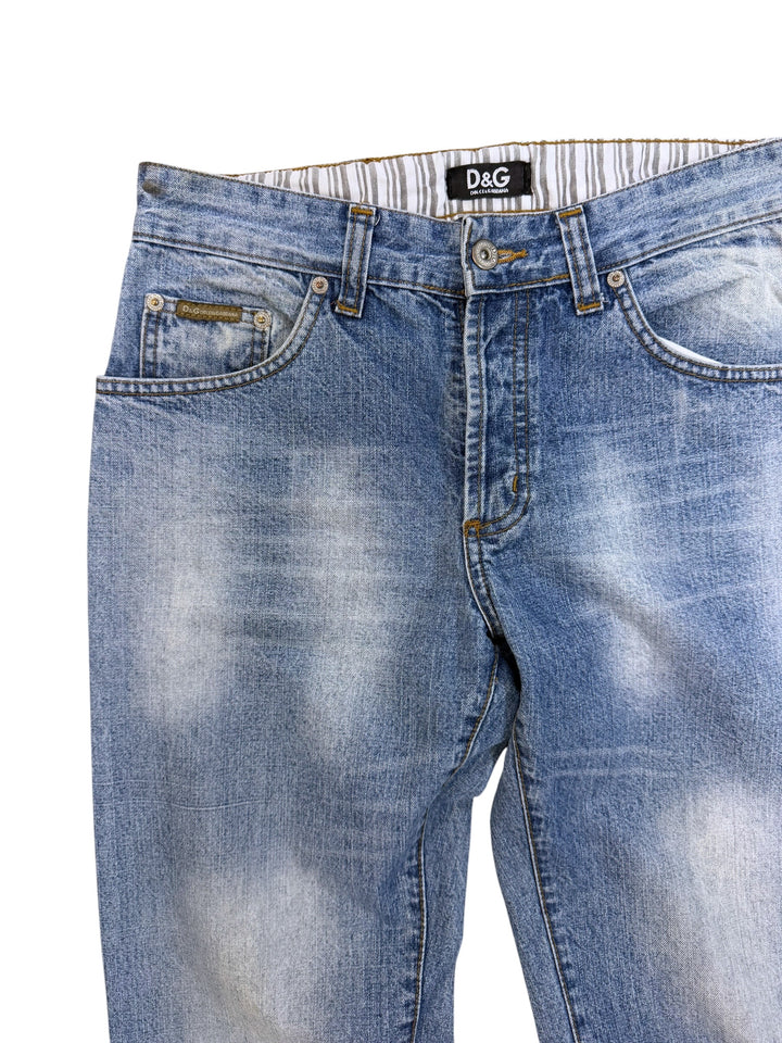 Dolce&Gabbana Y2K monogram straight leg jeans