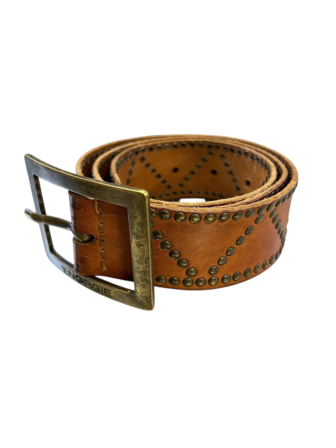 Energie Vintage Studded Leather Belt
