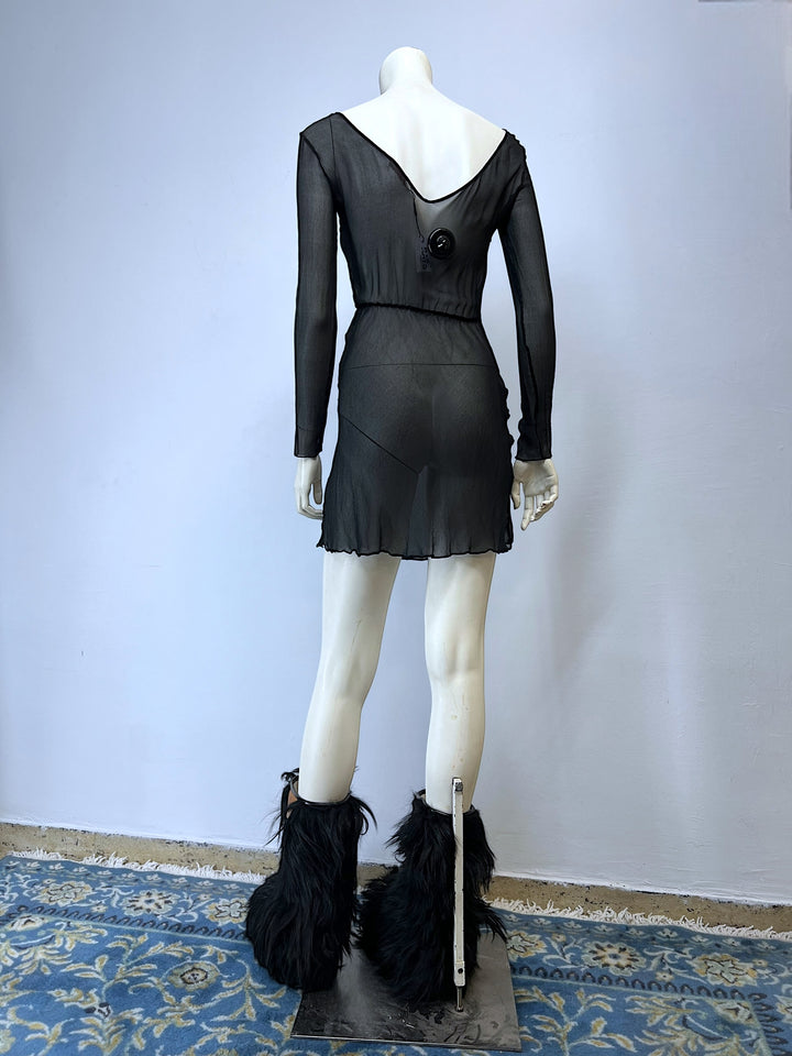 John Galliano Vintage Mesh Dress Women’s Extra Small