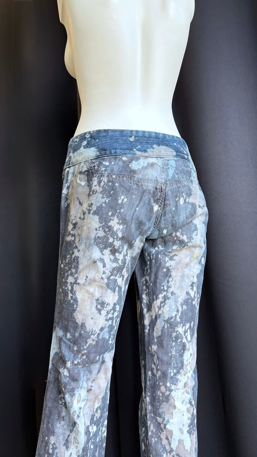 Y2K Diesel buckle-belt denim pants