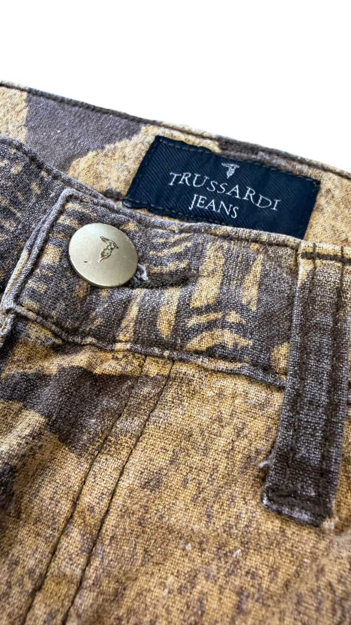 Trussardi vintage geometric print straight leg jeans