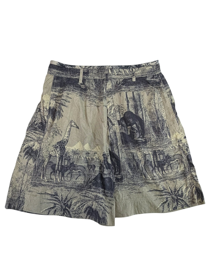 Byblos vintage safari print bermuda shorts