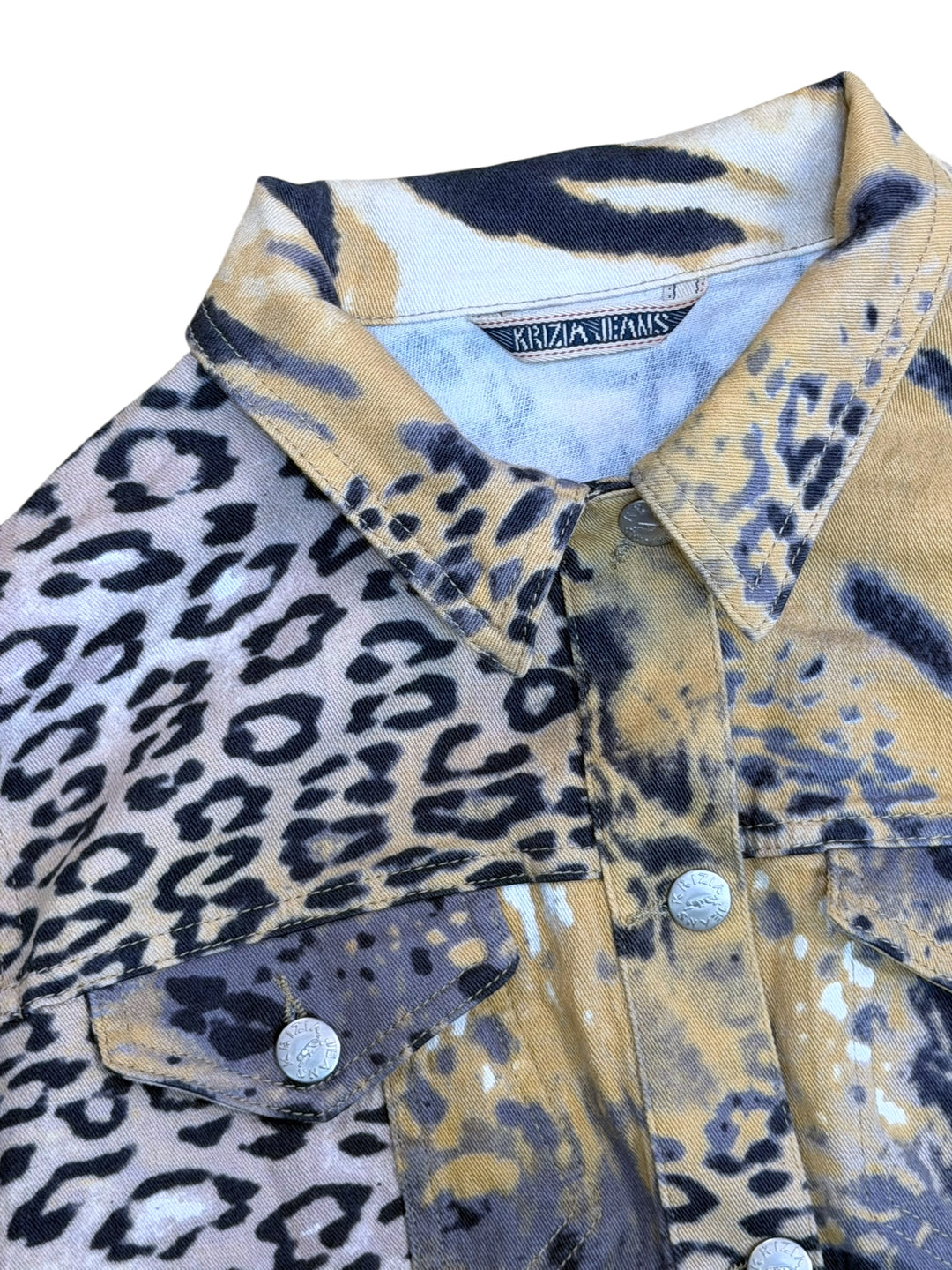 Krizia jeans vintage print denim jacket
