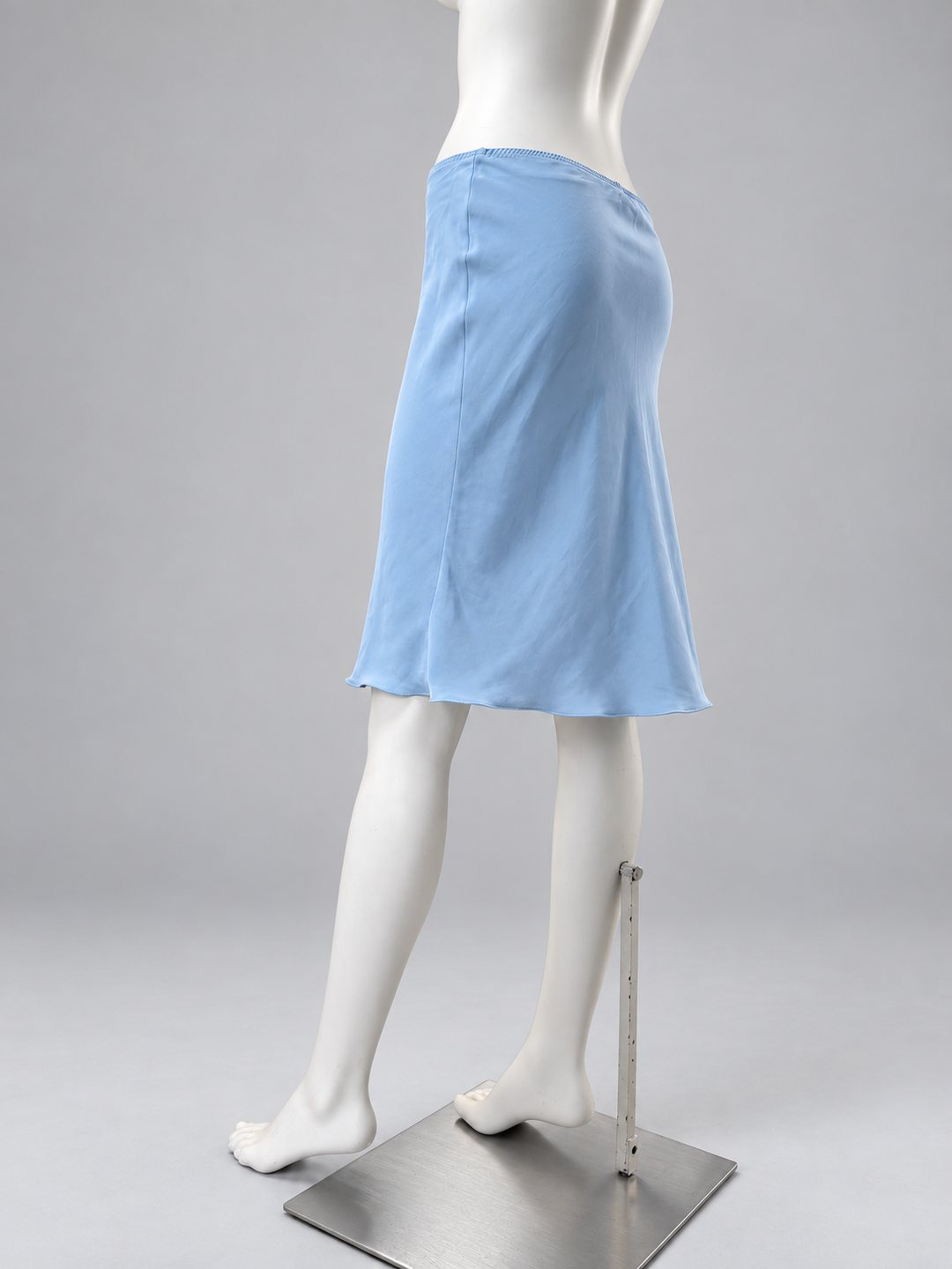 Pinko blue satin midi skirt