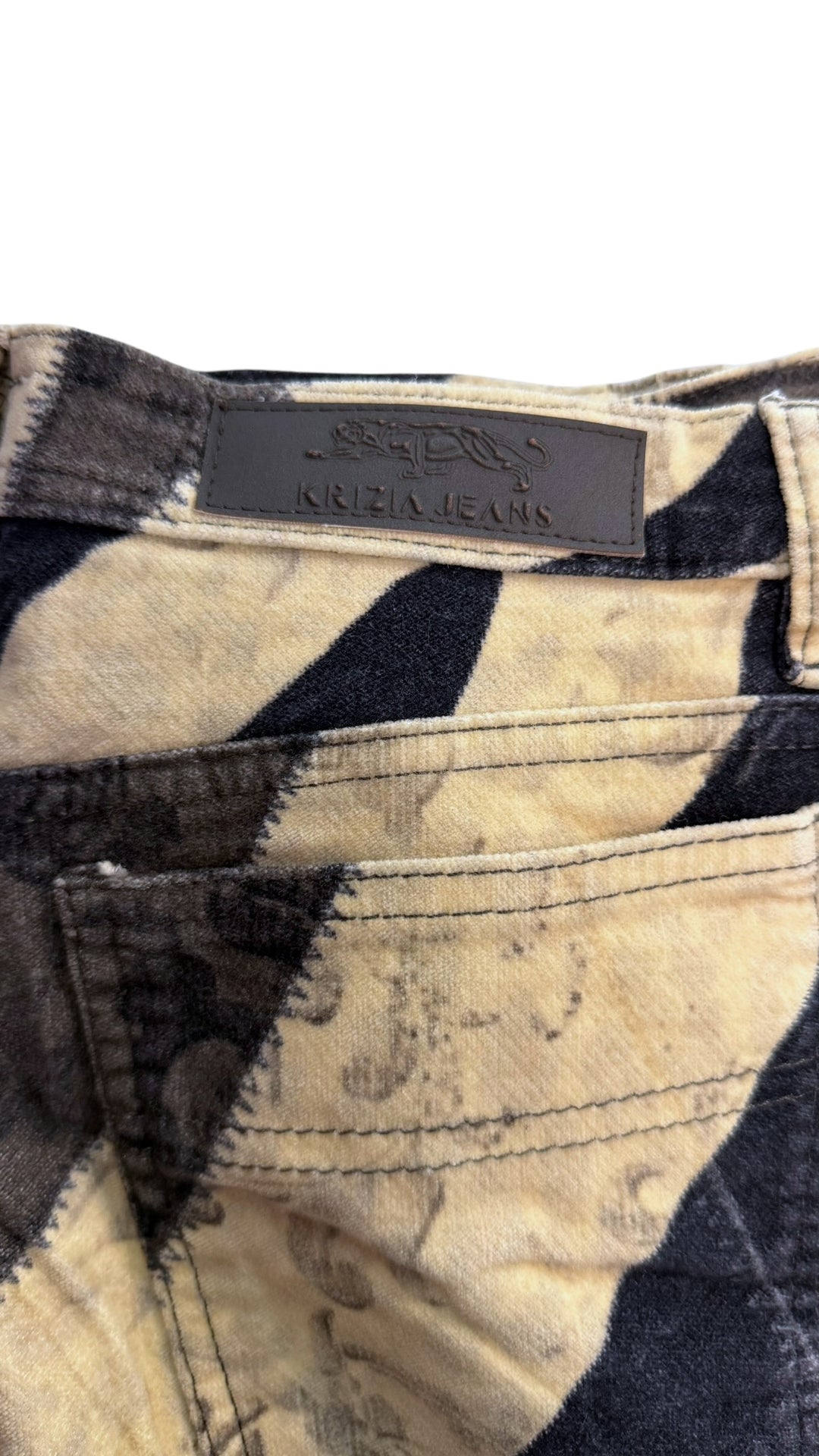 Krizia abstract baroque print straight pants