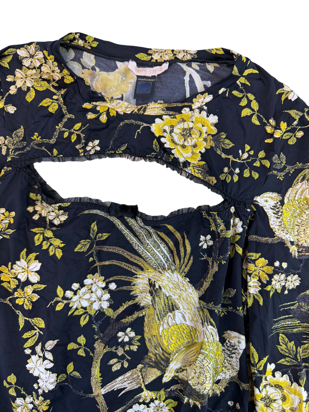 Roberto Cavalli F/W2006 cut-out floral bird top