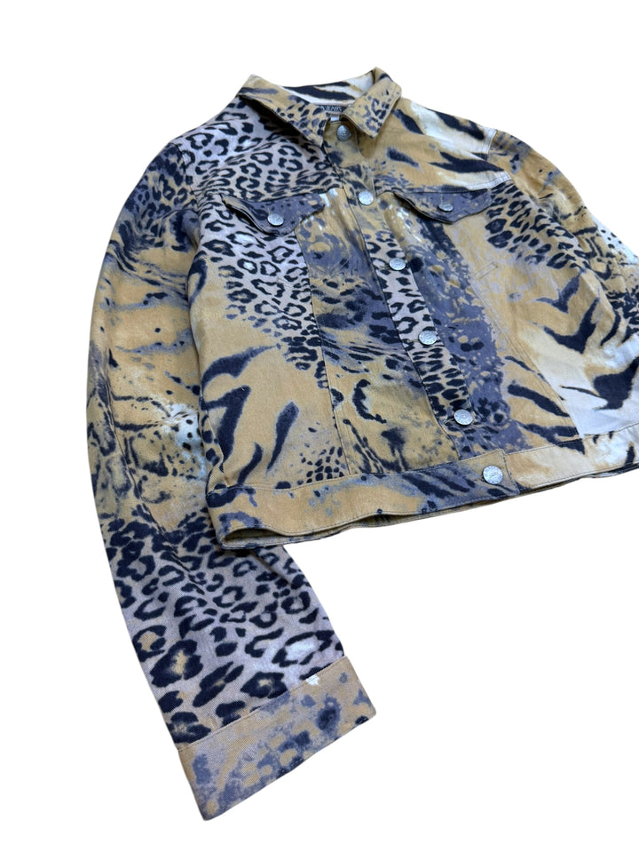 Krizia jeans vintage print denim jacket