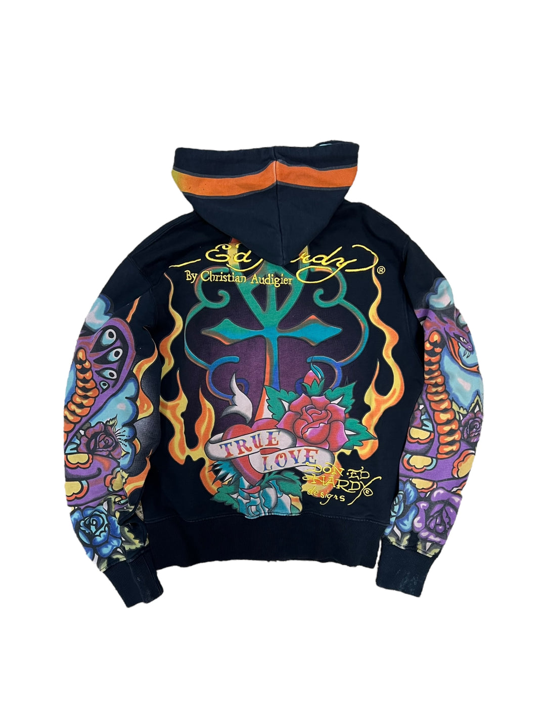 Ed hardy by Christian Audigier y2k rare hooded jacket Women's Medium