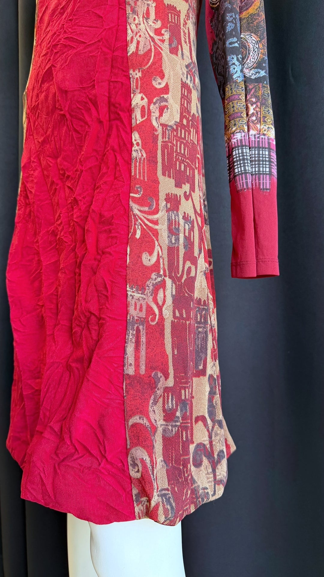 Save the Queen red printed embellished dress xl