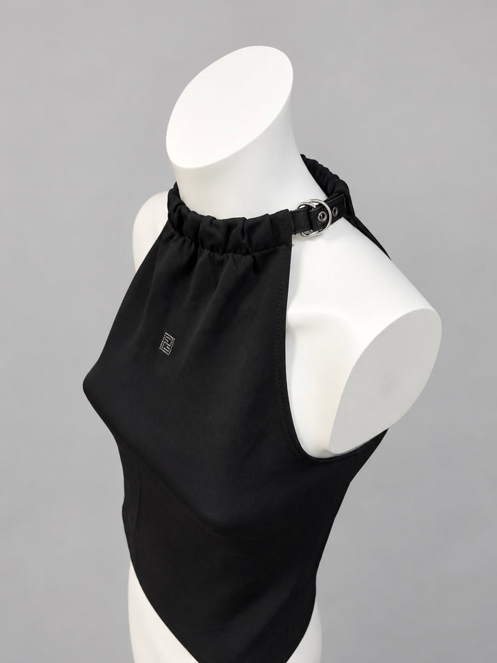 Fendi belt halter neck top