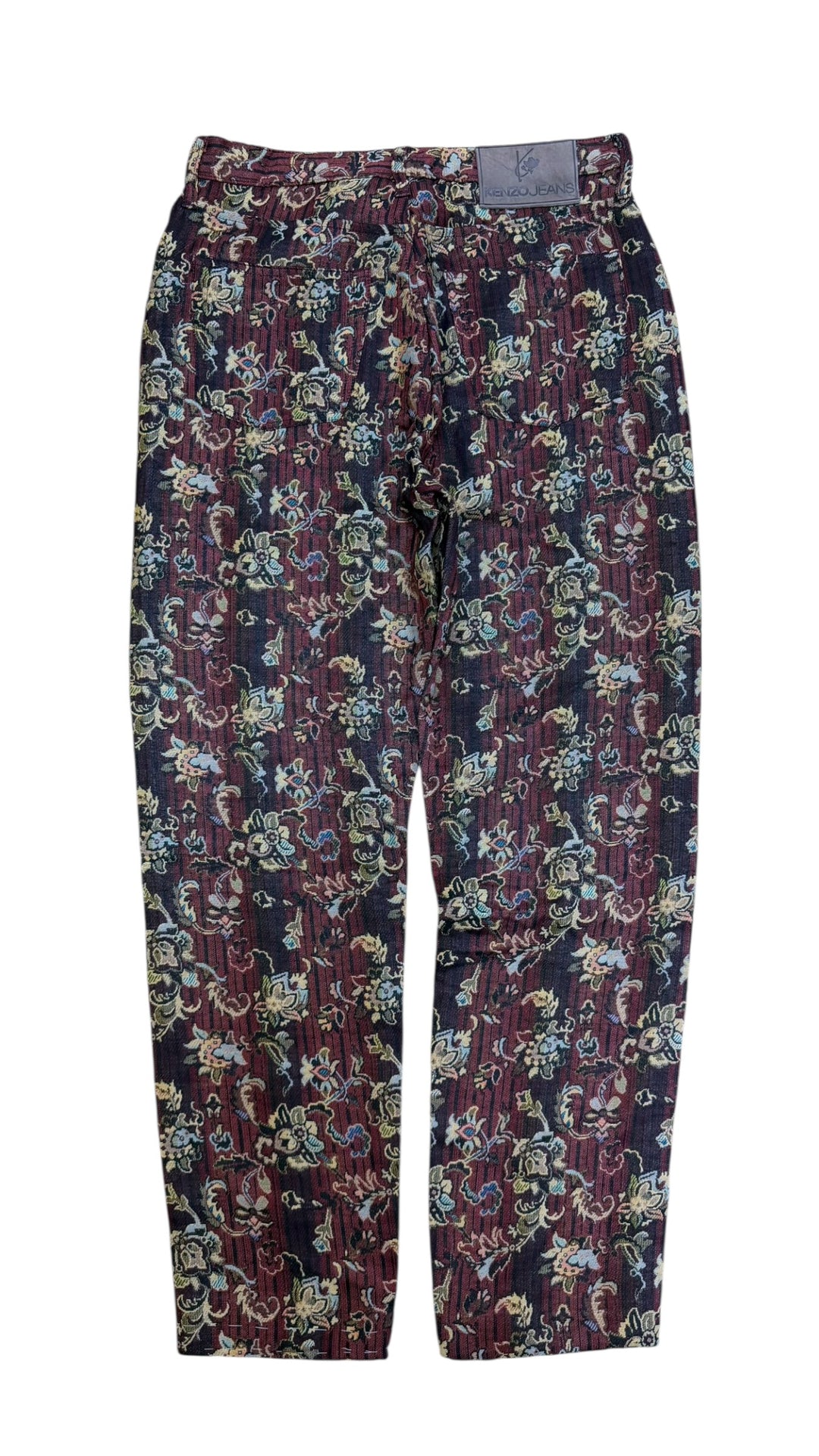 Kenzo vintage floral tapestry pattern trousers