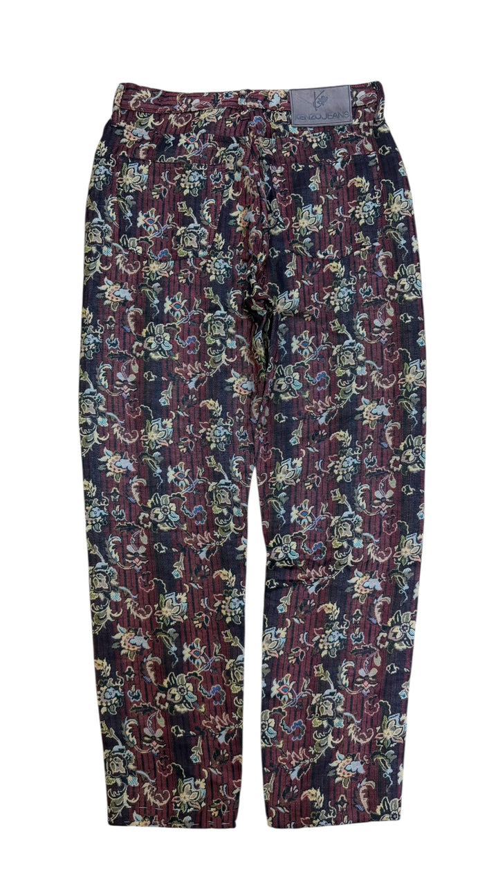 Kenzo vintage floral tapestry pattern trousers