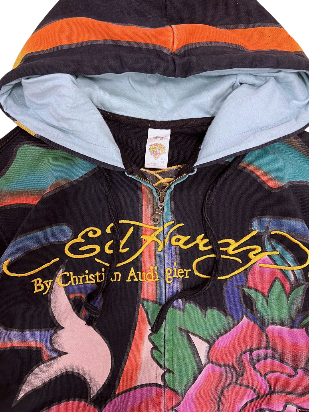 Ed hardy by Christian Audigier y2k rare hooded jacket Women's Medium