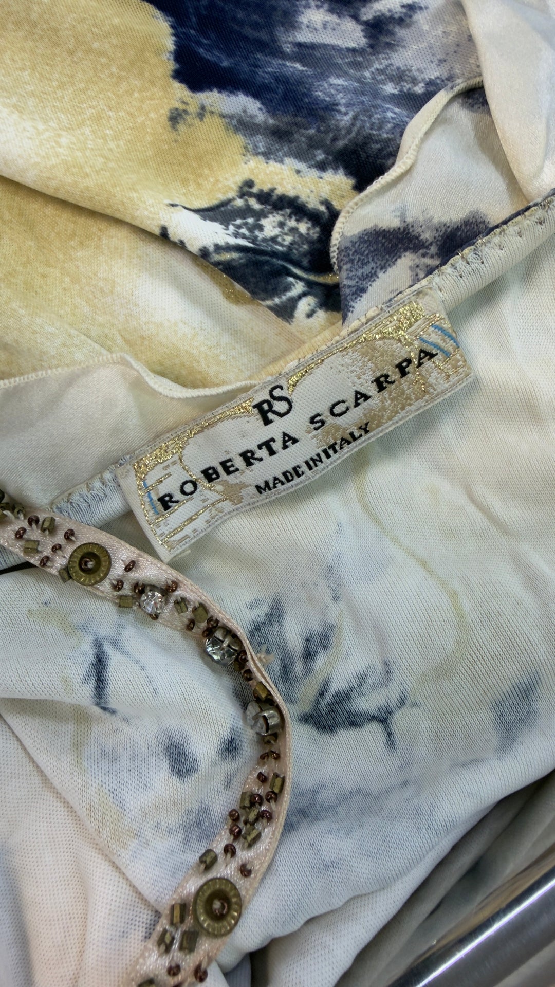 Roberta Scarpa vintahefloral silk blend slip dress