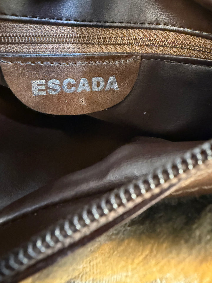 Escada Late 1990s Patchwork Fur & Leather Shoulder Bag