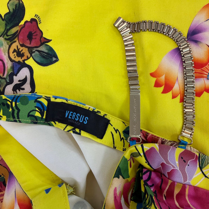 Versus Versace floral chain strap mini dress