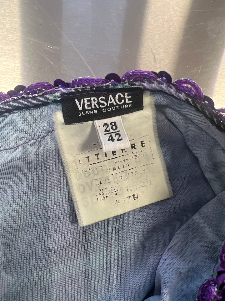 Versace Jeans Couture 2000s Sequin Trim Dress