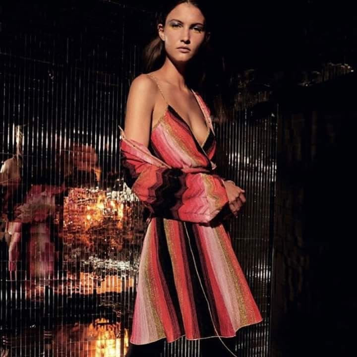 Missoni Multicolor Metallic Knit Midi Dress