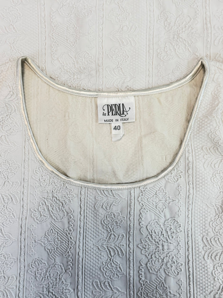La Perla textured white mini dress