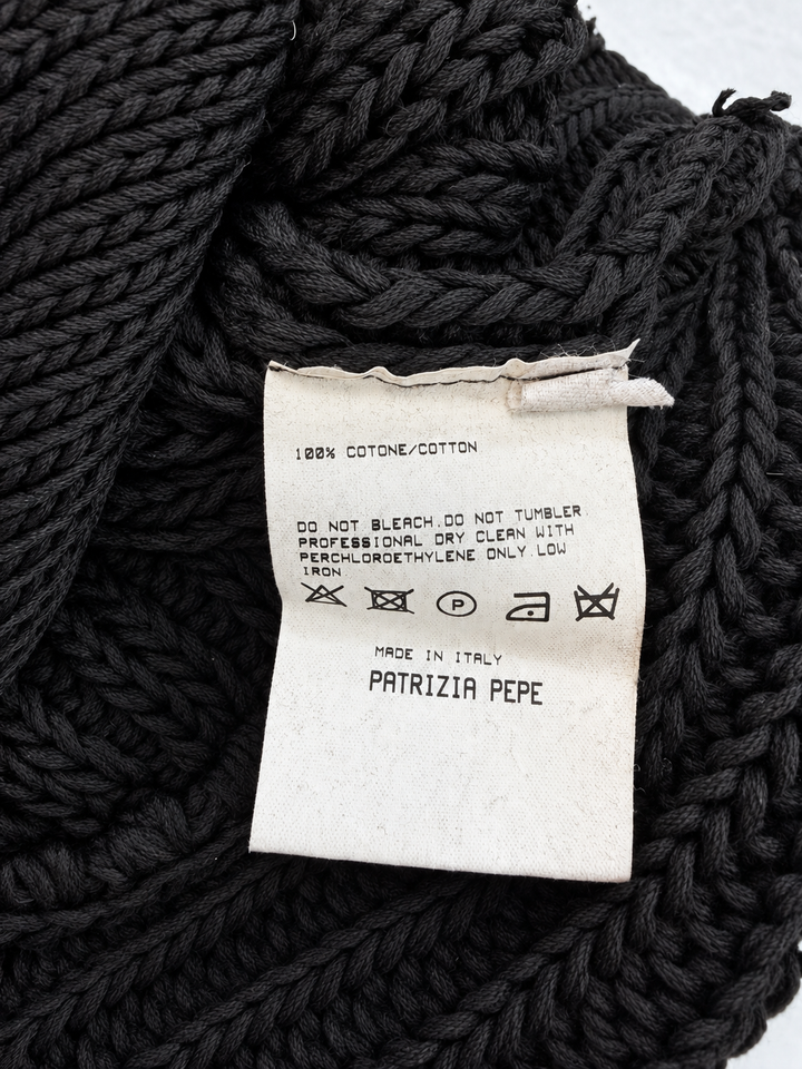 Patrizia Pepe open knit zip cardigan