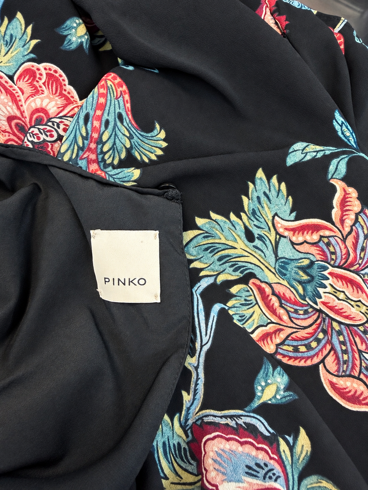 Pinko floral ruched midi dress