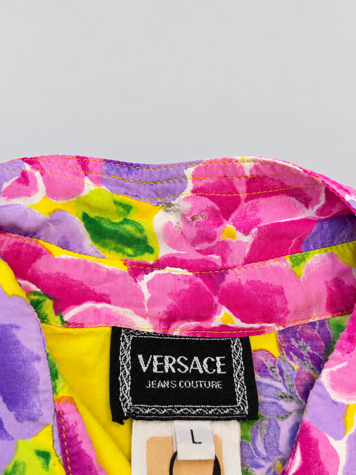 Versace Jeans Couture floral sleeveless shirt dress