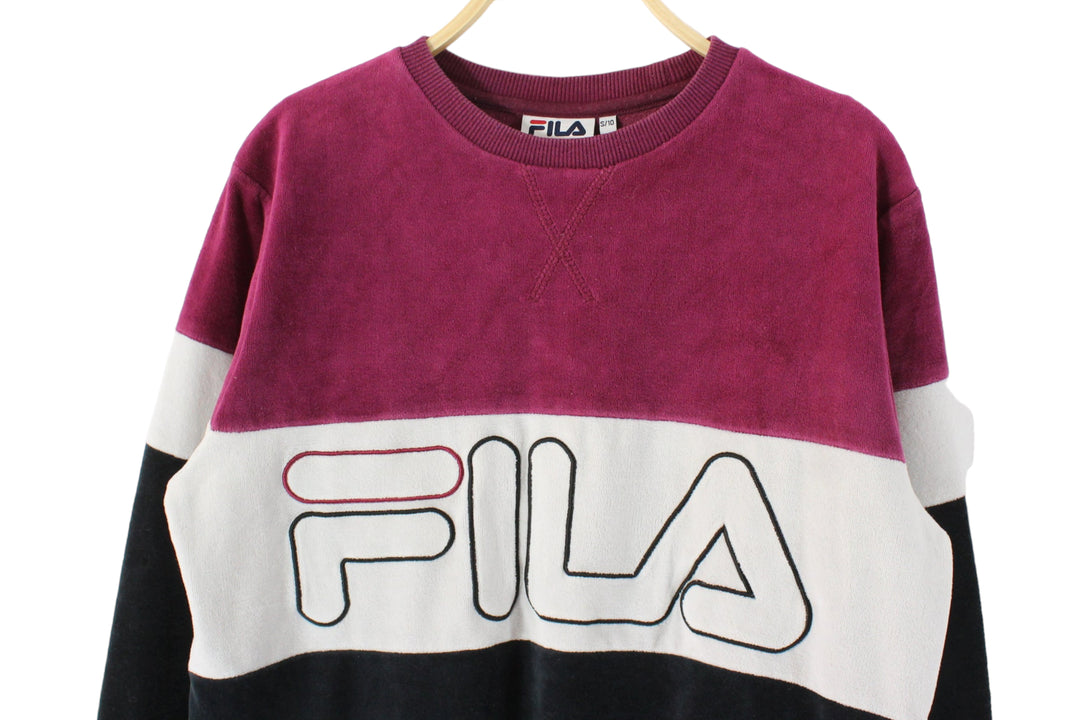 Fila Panel Velour Crew Sweatshirt Women's Small