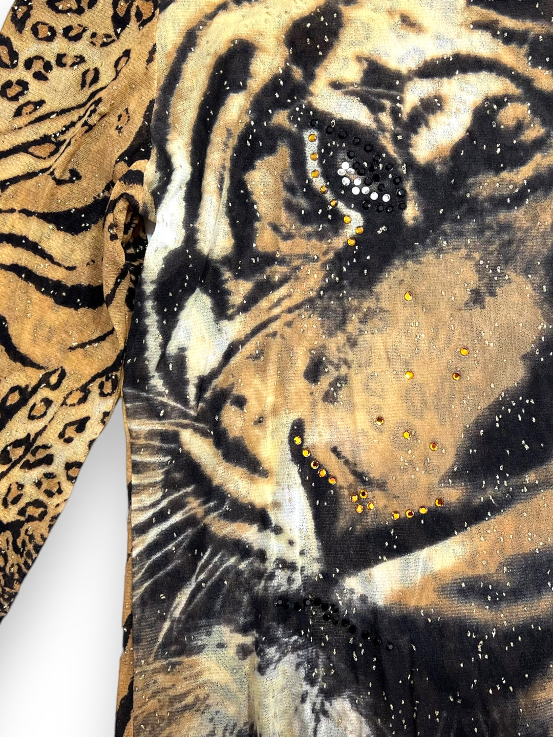 Animal print Mesh Top Women's Large