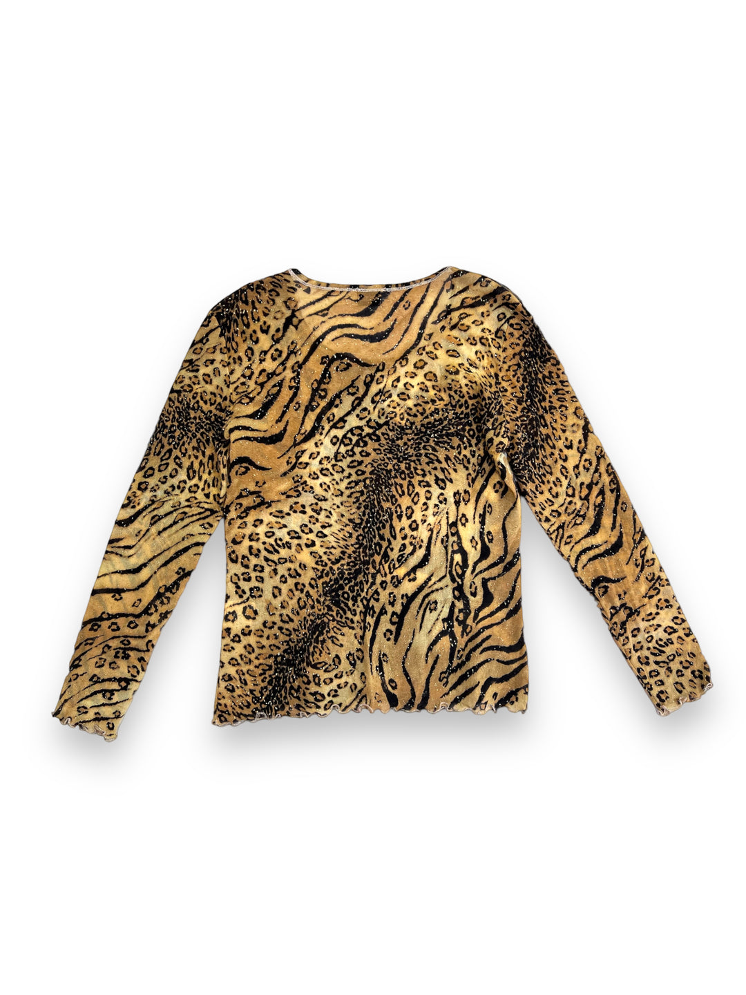 Animal print Mesh Top Women's Large