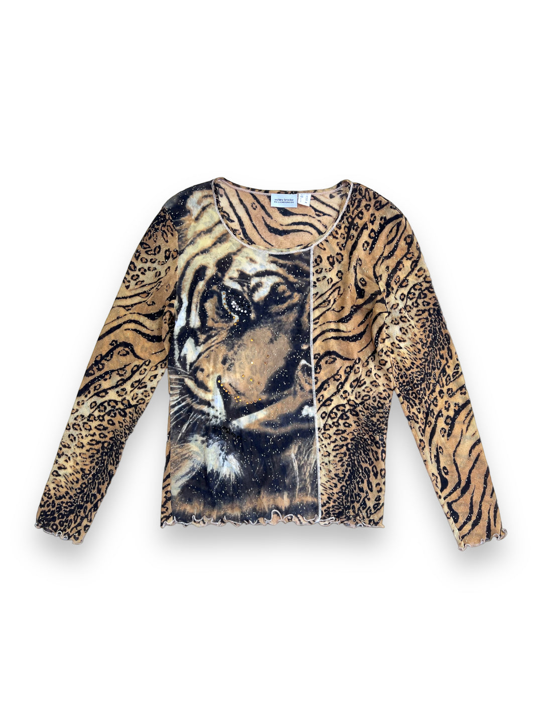 Animal print Mesh Top Women's Large