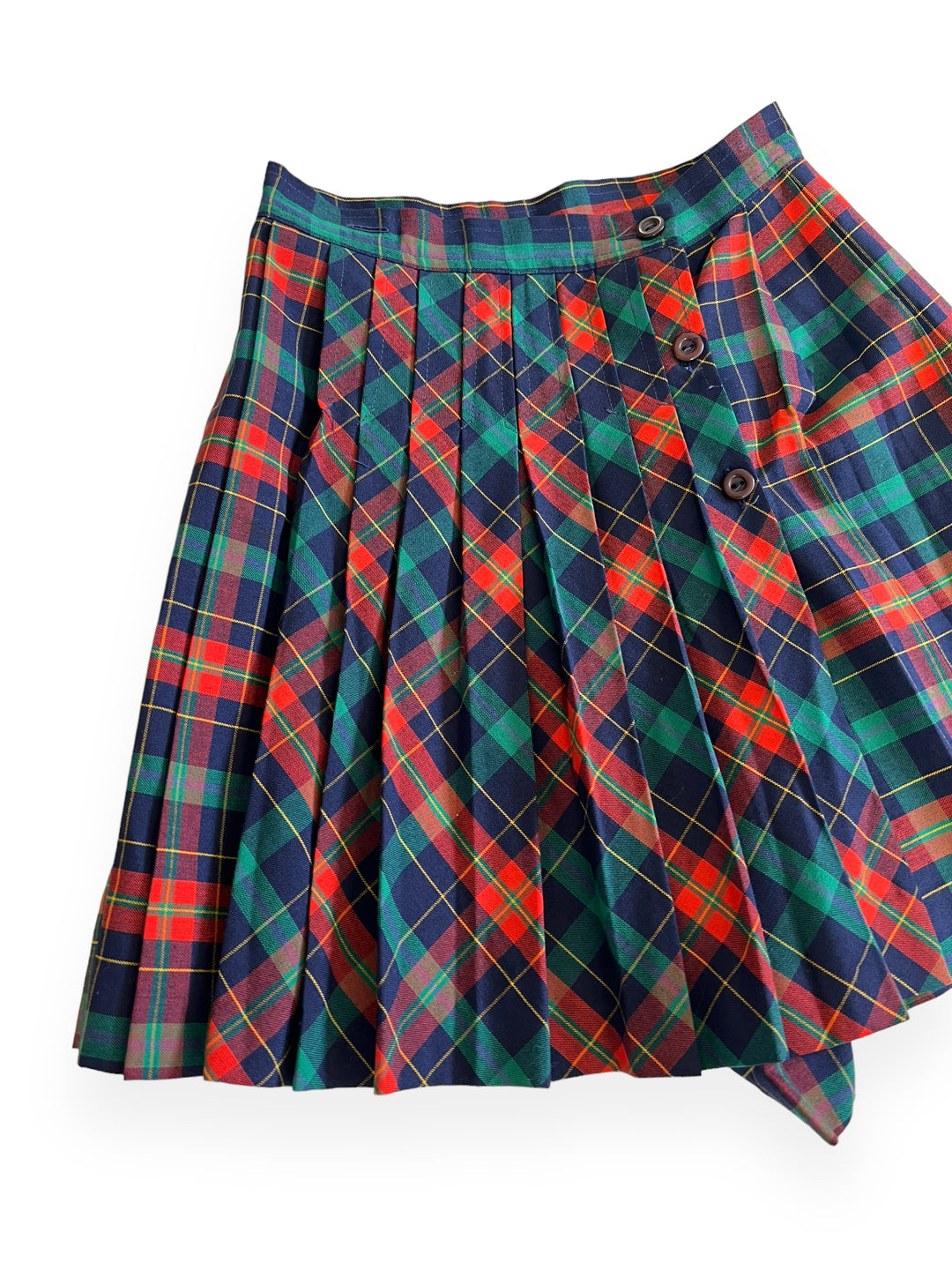 High Waist Plaid Pleated Skirt Women’s Small