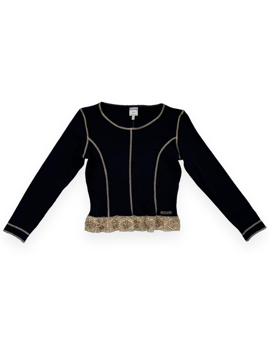 Vintage MOSCHINO Sweater w/ Sequins Details Women's Medium