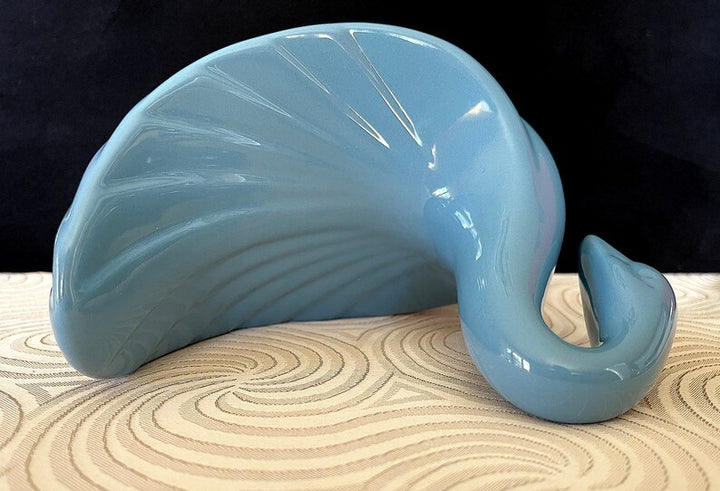 Vintage Ceramic Blue Swan Towel Holder