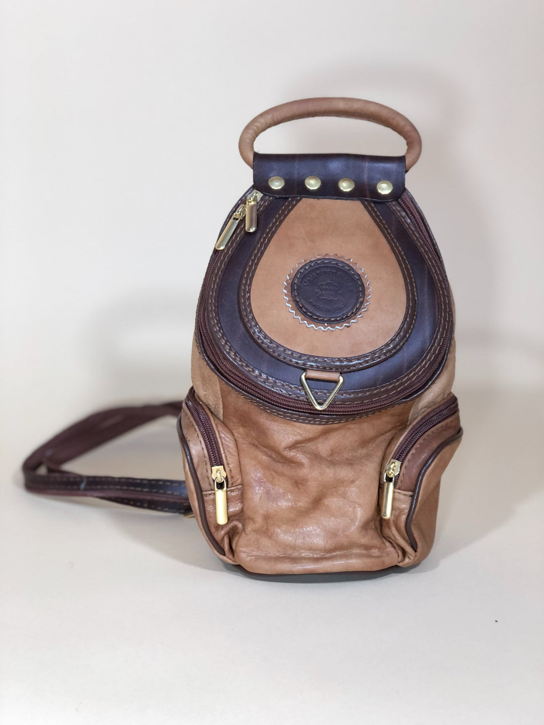 Vintage Valentino Di Max Mini Leather Backpack Design Of Italy