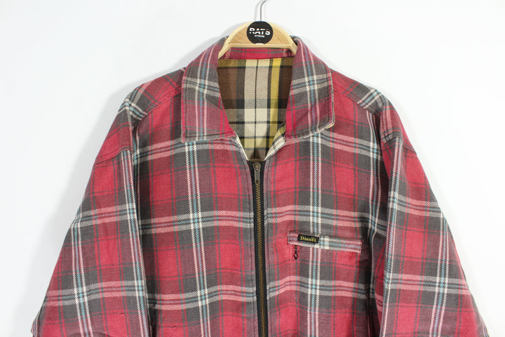 Vintage DIESEL Reversible Tartan Jacket Men's Medium