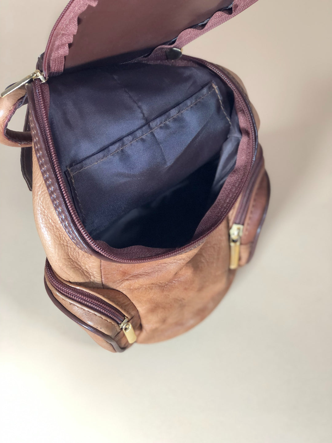 Valentino Brown Leather Mini Backpack