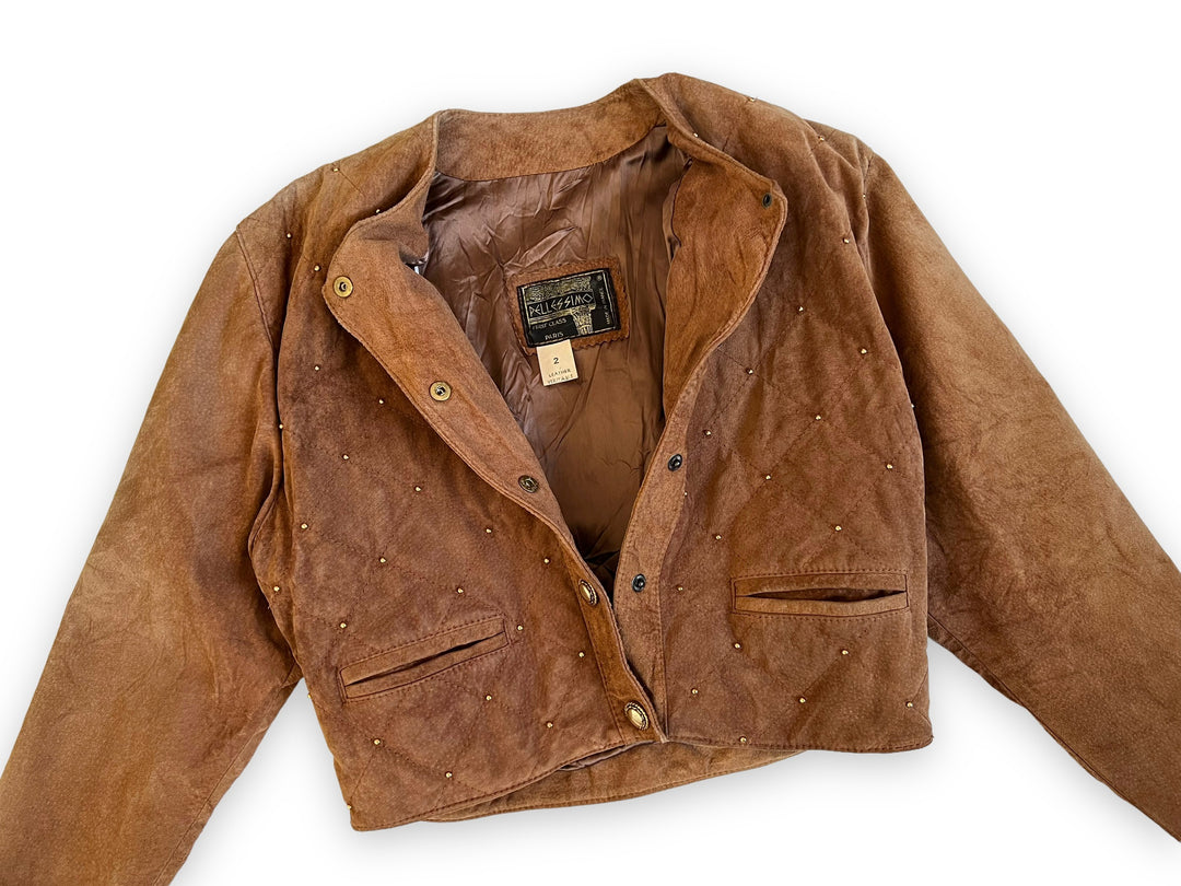Suede Leather Jacket Women's Medium