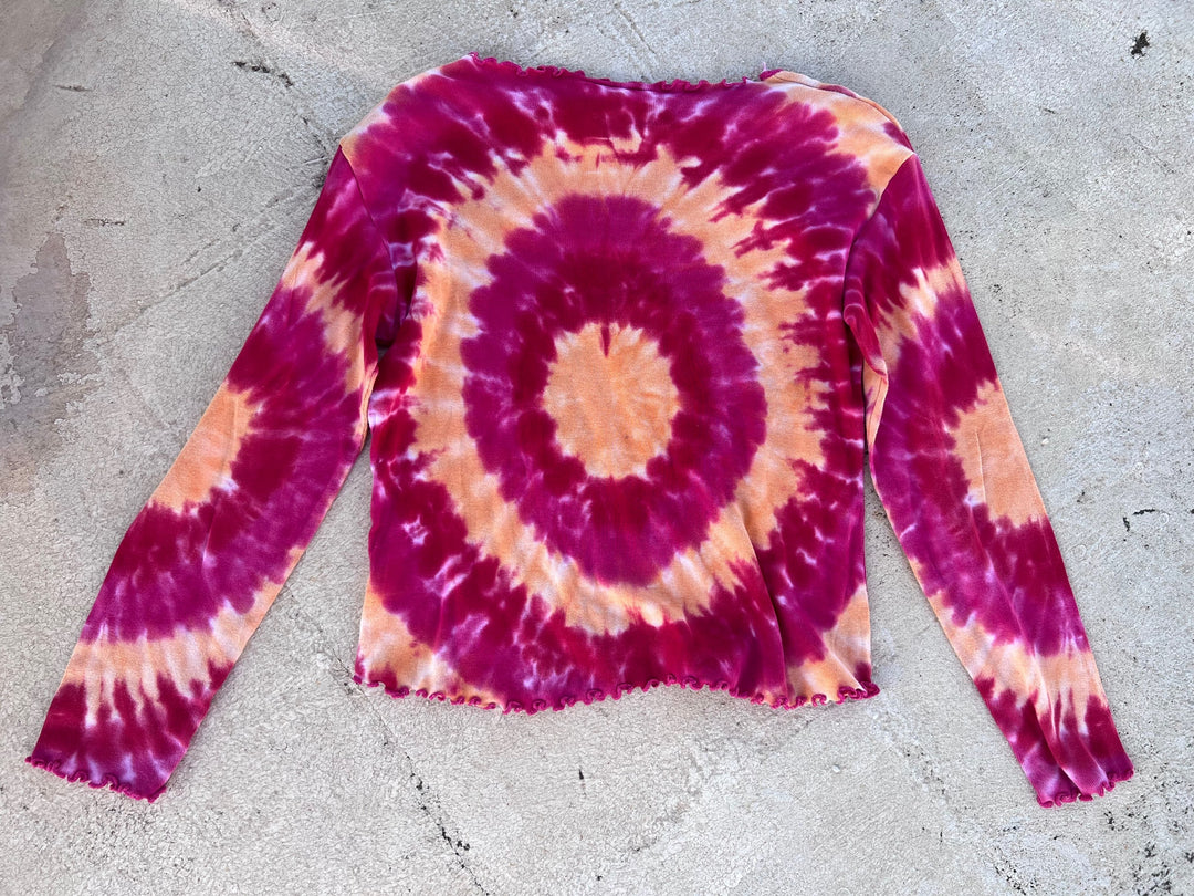 Y2K Tie Dye Beaded Sweatshirt Women's Medium