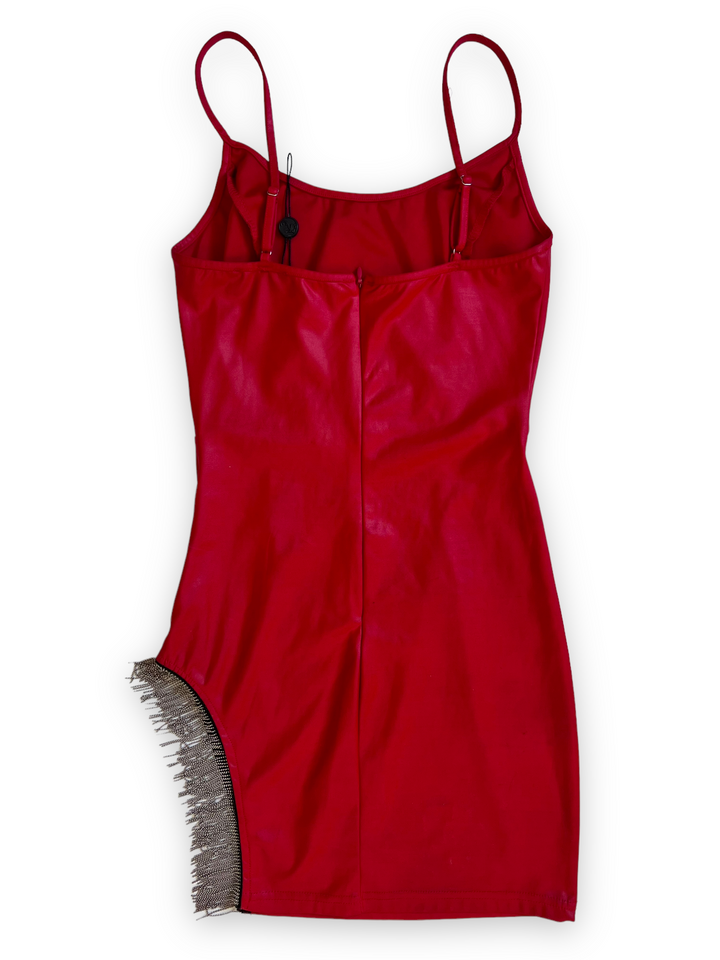 Red Mini Dress w/ Zip Women's Small
