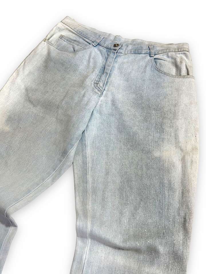 Vintage Mid Waisted Shiny Jeans Women's Medium(38)