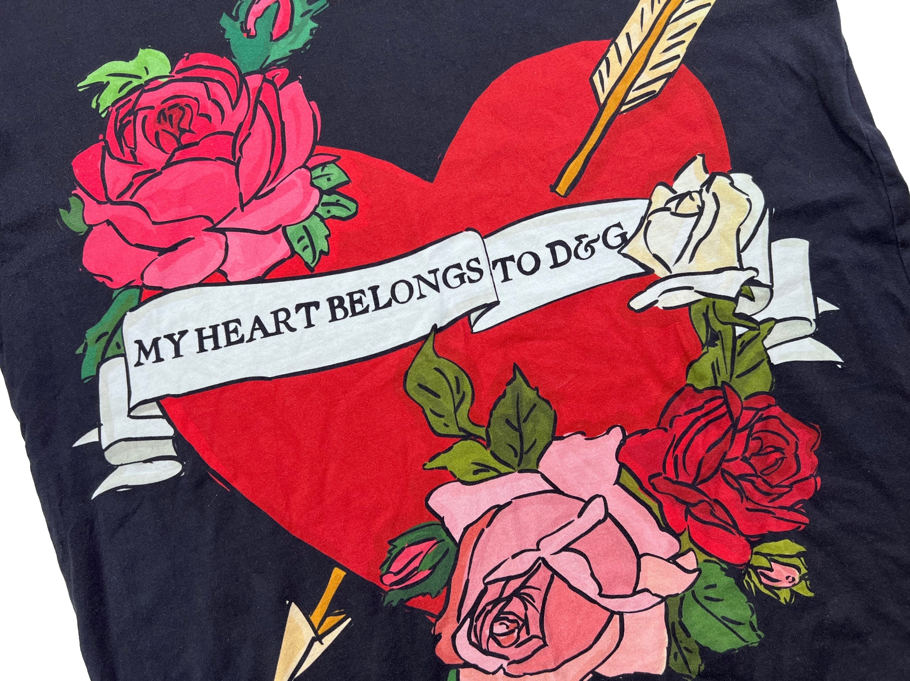 DOLCE & GABBANA レディース D&G ハート Tシャツ Dolce & Gabbana DG Love heart print jersey T-shirt