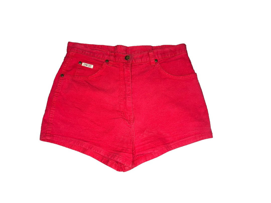 Vintage Red Denim Shorts Women's Large