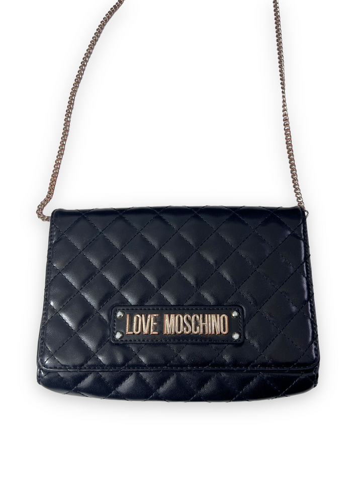 Love Moschino Black Quilted Clutch