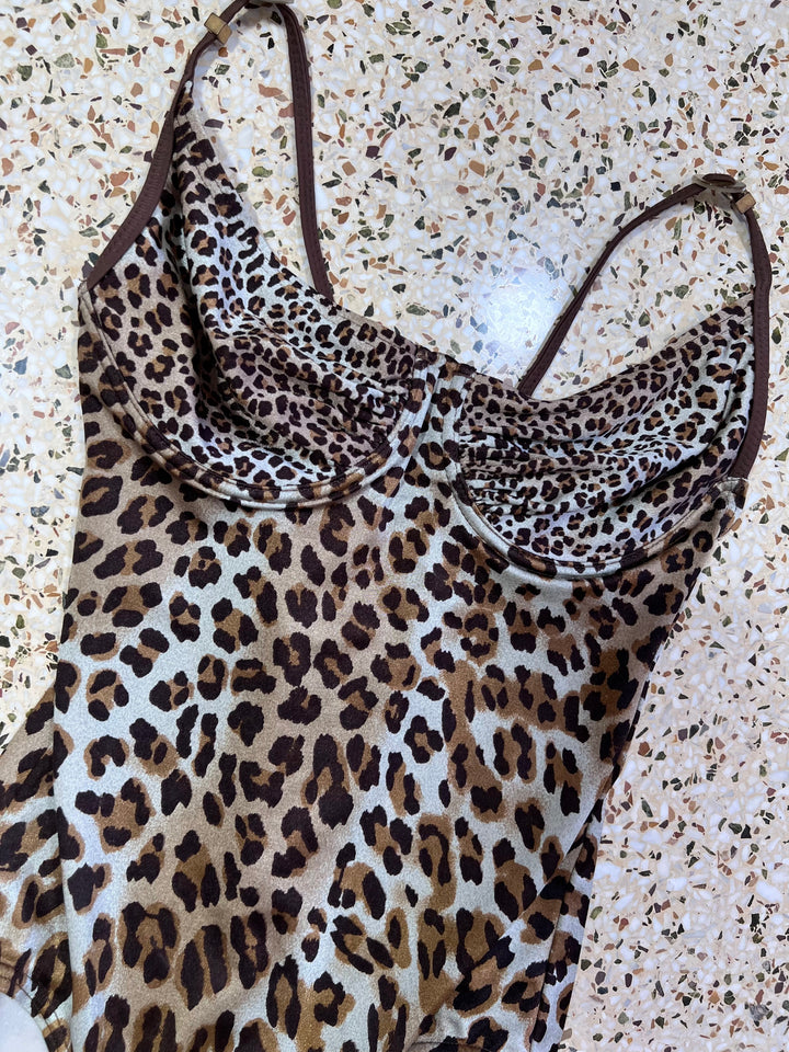 Leopard Pattern Swimsuit Medium 84B