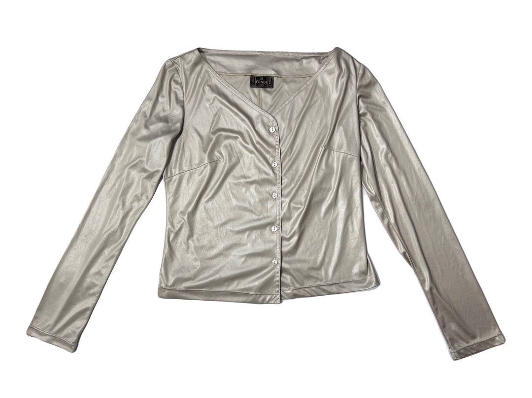 FENDI Lining Metallic Shirt Women's M/L