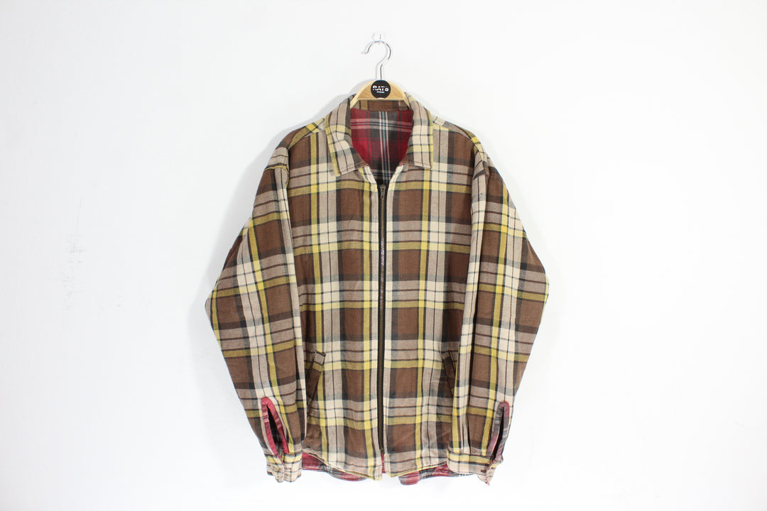 Vintage DIESEL Reversible Tartan Jacket Men's Medium